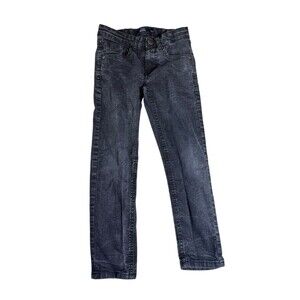 True Indigo‎ Skinny Jeans Kids Size 8 Black Stretch Adjustable